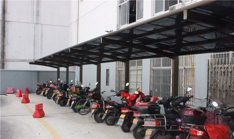 91视频福利鋁合金車棚進駐吳中駕校