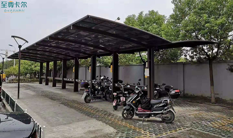 電動車（chē）充電車棚？充電自行車陽光棚圖片大全？